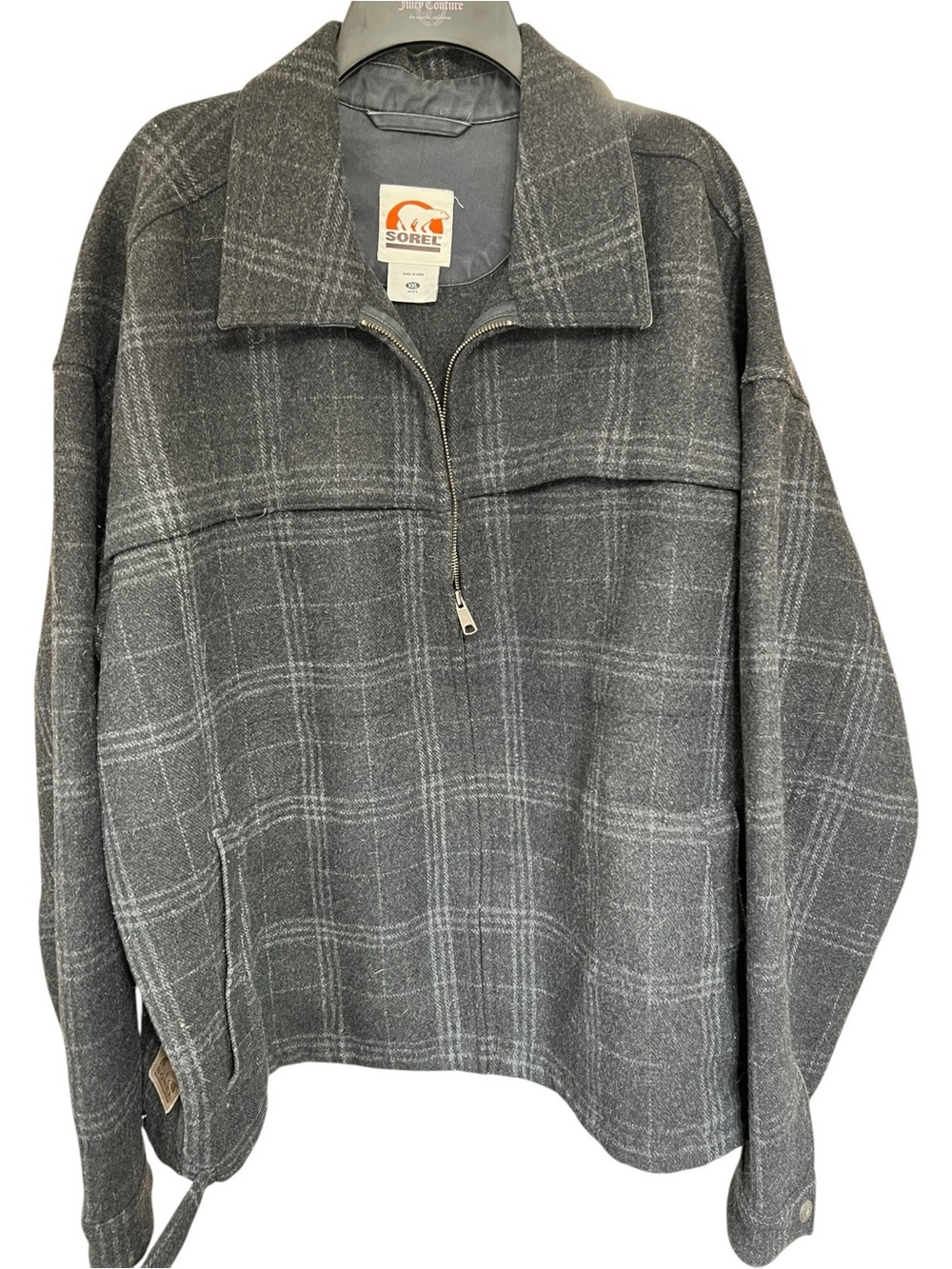 Sorel Charcoal Gray Wool-Blend Zip Pullover